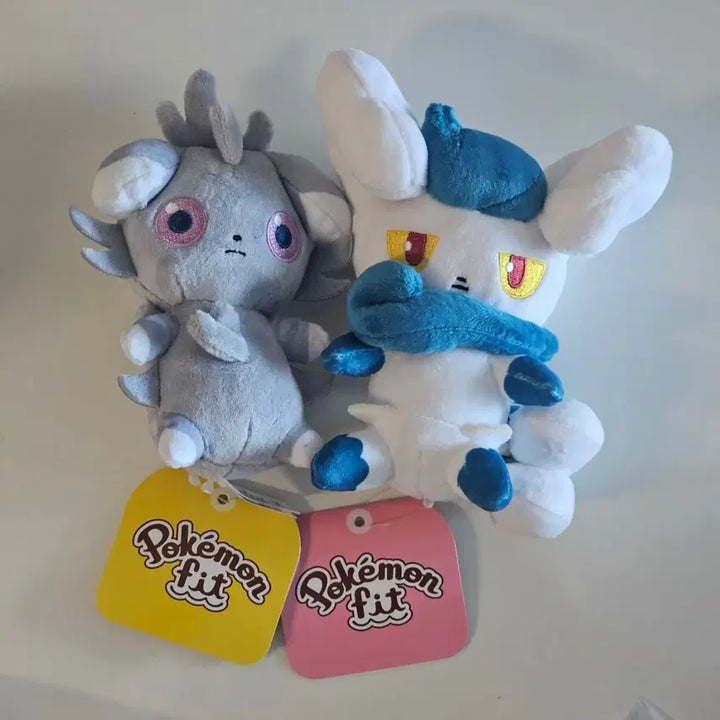 [BUNJANG] Pokemon Fit Nyaazo &amp; Nyaonix Female Plush Set / 포켓몬 FIT 냐스퍼 냐오닉스암컷 인형 2종 일괄