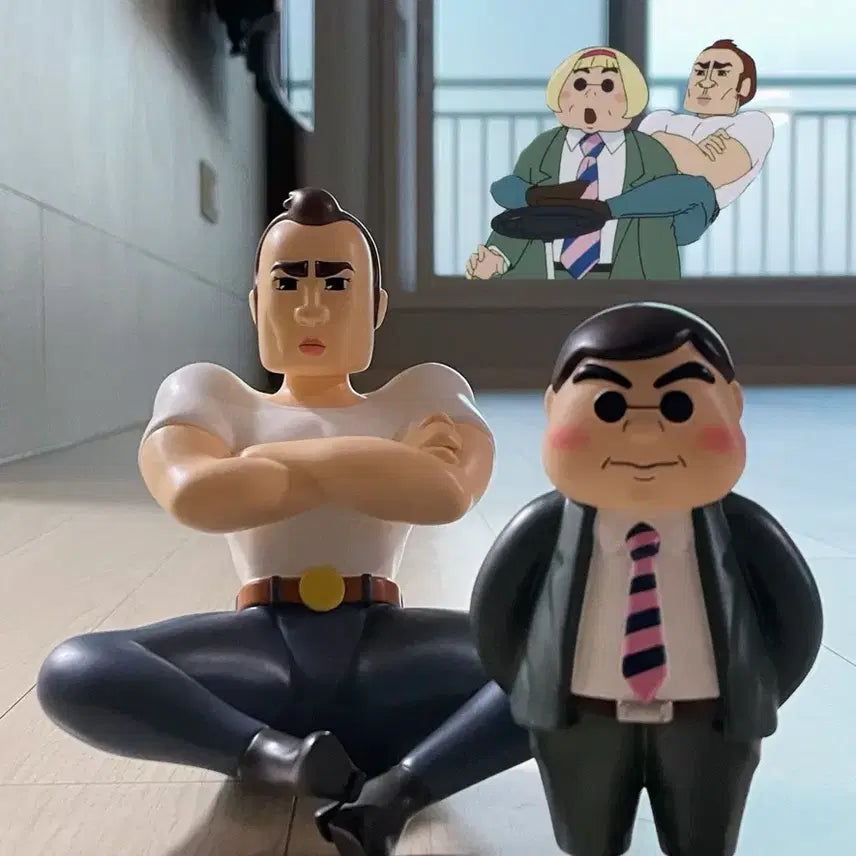 [BUNJANG] Crayon Shin-chan Bulgogi Road Truck Uncle &amp; Manager Figure / 짱구는 못말려 불고기로드 트럭 아저씨&amp;부장님 피규어