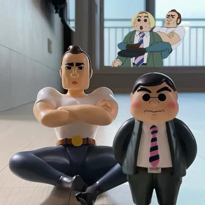 [BUNJANG] Crayon Shin-chan Bulgogi Road Truck Uncle &amp; Manager Figure / 짱구는 못말려 불고기로드 트럭 아저씨&amp;부장님 피규어