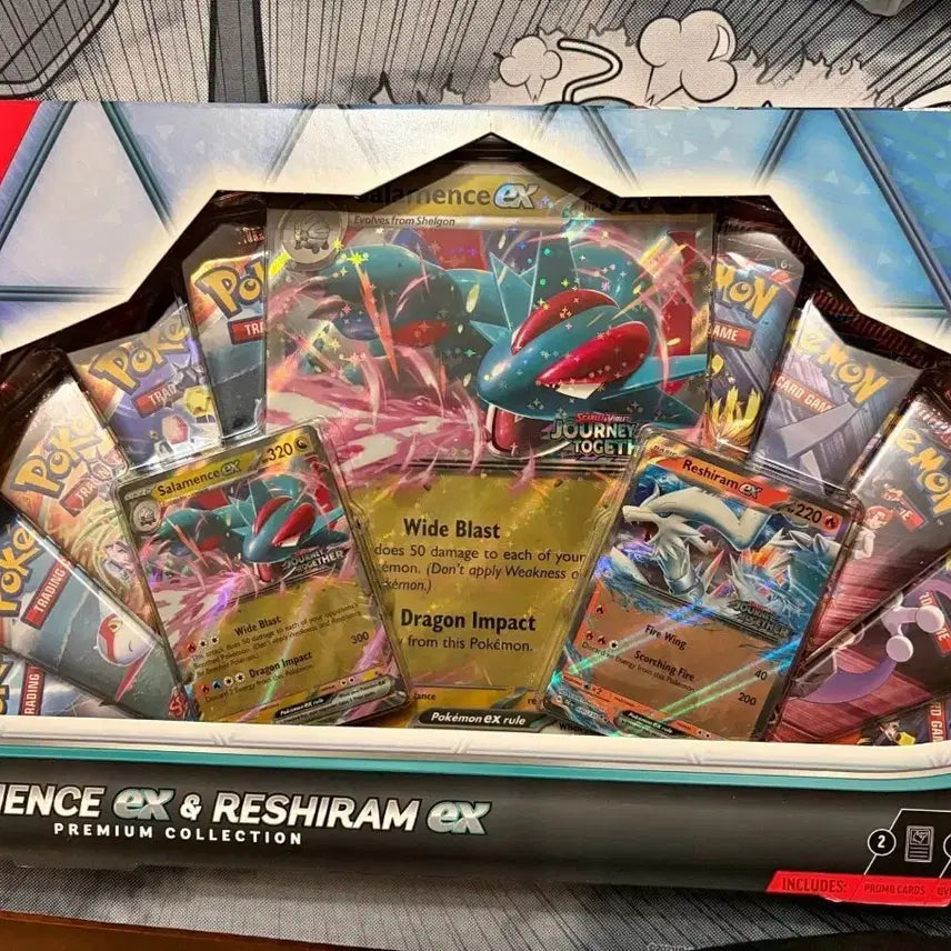 [BUNJANG] Pokemon TCG North American Edition Salamence-EX &amp; Reshiram-EX Premium Collection (English) / 포켓몬스터 북미판 샐러맨더EX &amp; 레시라무EX 프리미엄 컬렉션(영문)