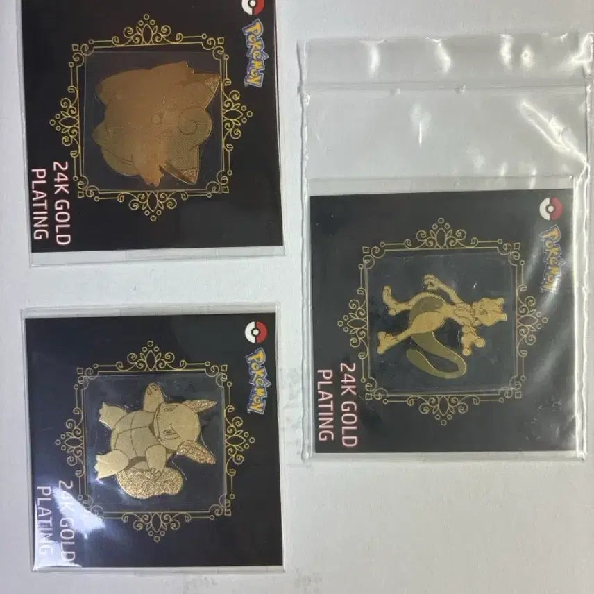 [BUNJANG] Pokemon 24K Gold Foil Sticker Bundle Set / 포켓몬 24K 금박 스티커 일괄