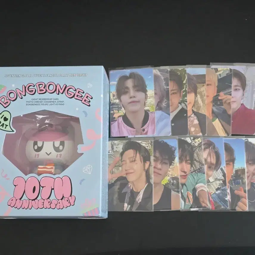 [BUNJANG] SEVENTEEN 10th Anniversary Membership Kit BongBong Keyring &amp; Photocard / 세븐틴 10주년 멤버쉽 키트 봉봉이 키링 &amp; 포카