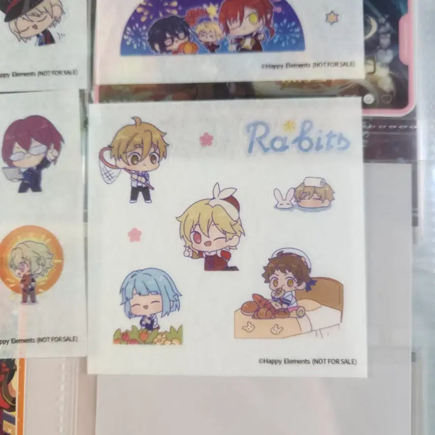 [BUNJANG] Ensemble Stars! Rabbits Unit SD Stickers Tomoya Mitsuru Nazuna / 앙스타 라빗츠 유닛 sd 스티커 하지메토모야미츠루나즈나특전팝콘