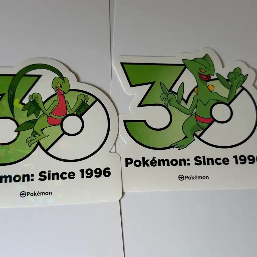 [BUNJANG] Pokemon 30th Anniversary Stickers - Treecko, Grovyle, Sceptile / 포켓몬스터 30주년 스티커 판매 교환 나무돌이 나무킹