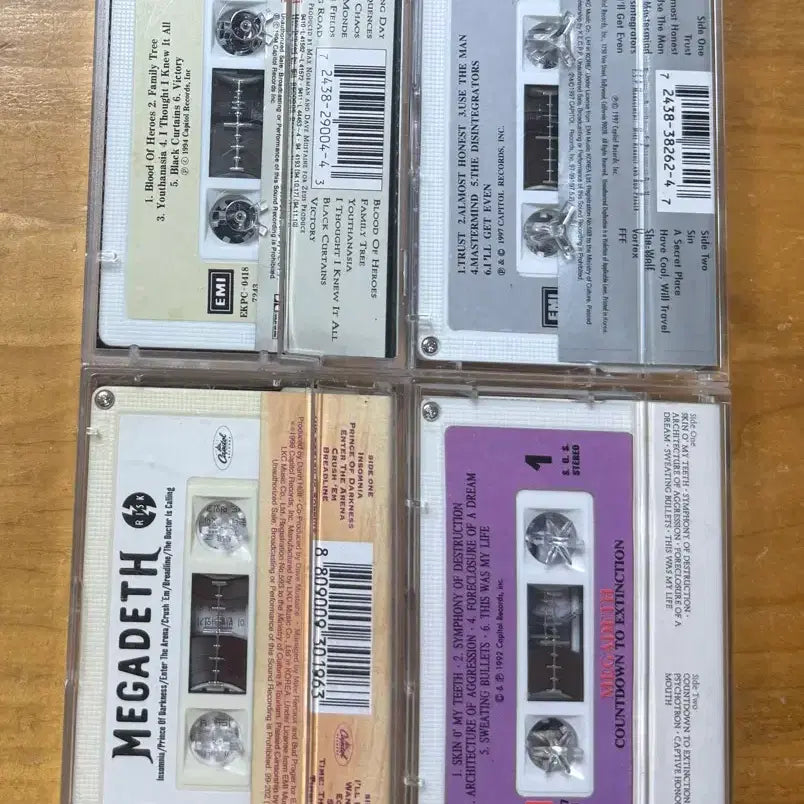 [BUNJANG] Megadeth Cassette Tape Collection / 메가데스 (Megadeth) 카세트테이프 모음