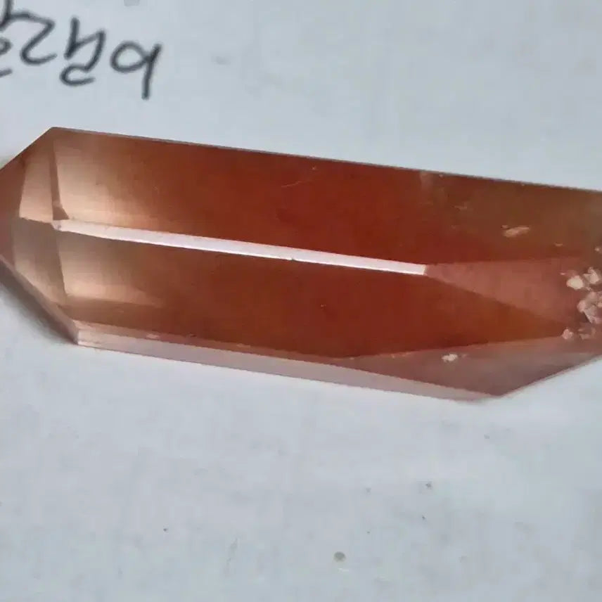 [BUNJANG] Rare Rabbit Hair Rutilated Quartz Raw Stone / 희귀!  주홍빛 아름다운 래빗헤어 루틸쿼츠 원석 포인트 광물 보석
