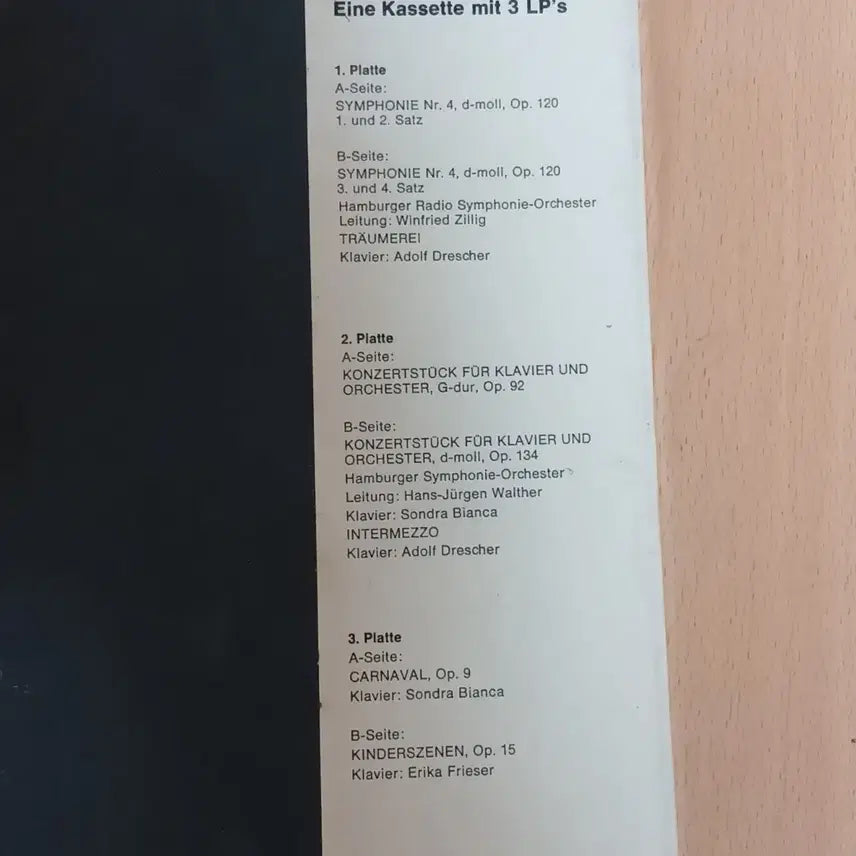 [BUNJANG] Robert Schumann Symphony Collection LP 3 Record Set / 소장가치 민트급 로베르트 슈만 심포니 LP 3장
