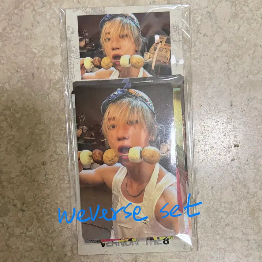 [BUNJANG] SEVENTEEN V8 Weverse Pre-order Benefit + Fan Meeting Benefit Vernon &amp; The8 Set / 세븐틴 V8 위버스 예판 특전 + 팬파티 특전 버논 디에잇 세트