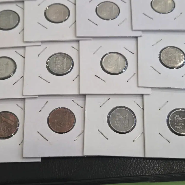 [BUNJANG] 1966-1991 Korean 1 Won Coin Set / 옛날돈, 1원짜리 사용제, 1966년 1991년까지 발행된 모든주화,