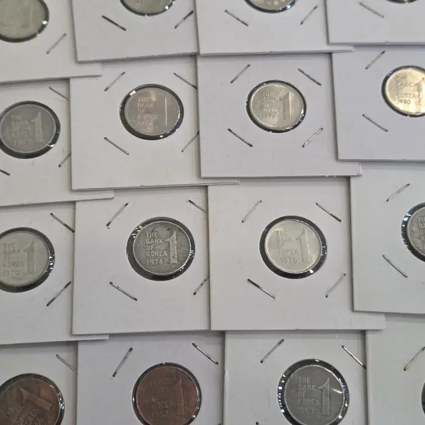 [BUNJANG] 1966-1991 Korean 1 Won Coin Set / 옛날돈, 1원짜리 사용제, 1966년 1991년까지 발행된 모든주화,