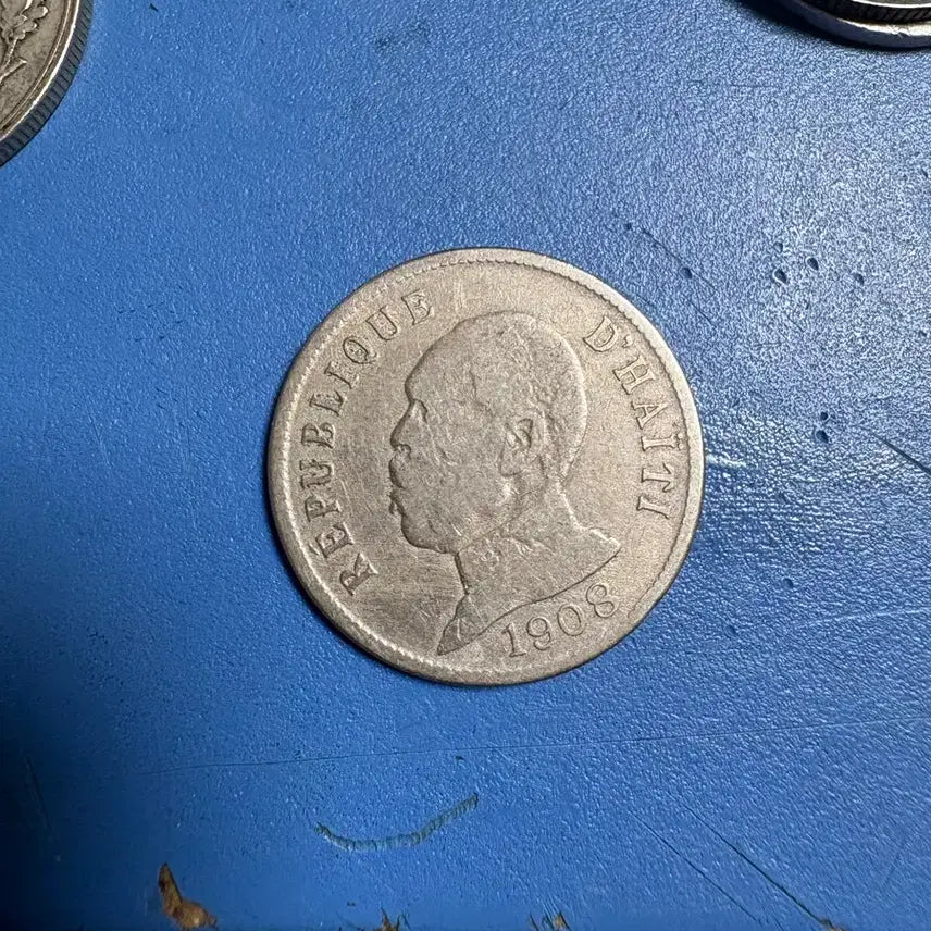 [BUNJANG] Haiti 50 Centimes 1908 Coin / 아이티 프랑스지 50 상팀 1908년 발행 주화