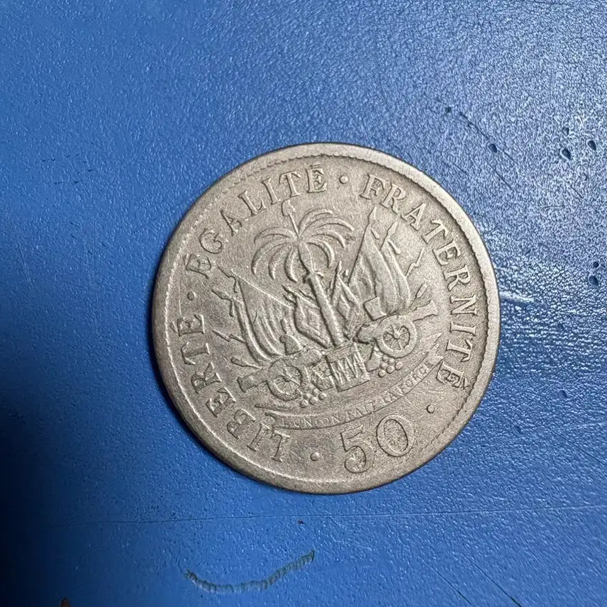 [BUNJANG] Haiti 50 Centimes 1908 Coin / 아이티 프랑스지 50 상팀 1908년 발행 주화