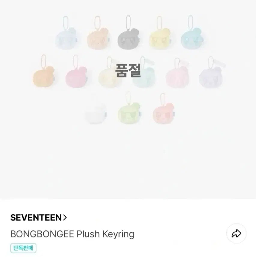 [BUNJANG] S.Coups Nana Dorm T-Shirt (M) Bundle Set with Bongbong Keyring and Pukangi President Limited Photocard / 봉봉이키링+나나민박티셔츠M사이즈(에스쿱스)+뿌깡이 회장한정포카 일괄