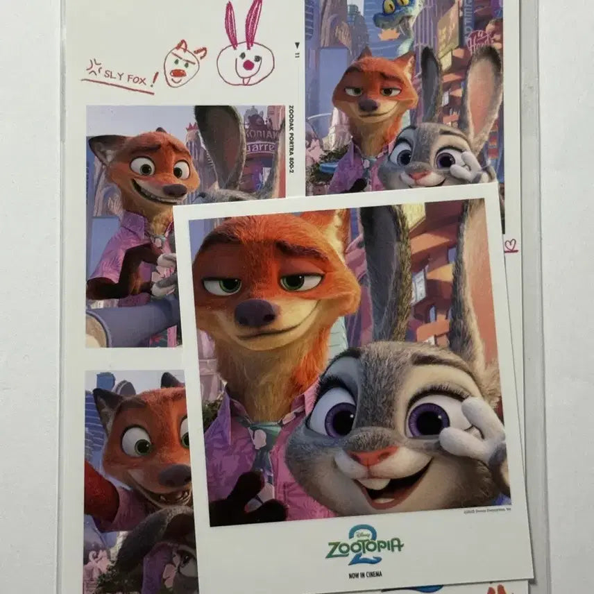 [BUNJANG] Zootopia Zootopia2 Photo Strip + Polaroid / 주토피아2 네컷+폴라