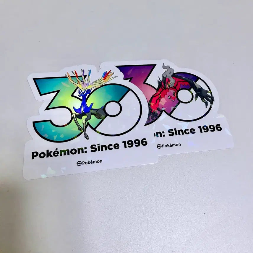 [BUNJANG] Pokemon 30th Anniversary Logo Sticker Bundle Set - Xerneas &amp; Yveltal / 포켓몬 30주년 로고 스티커 - 제르네아스 이벨타르