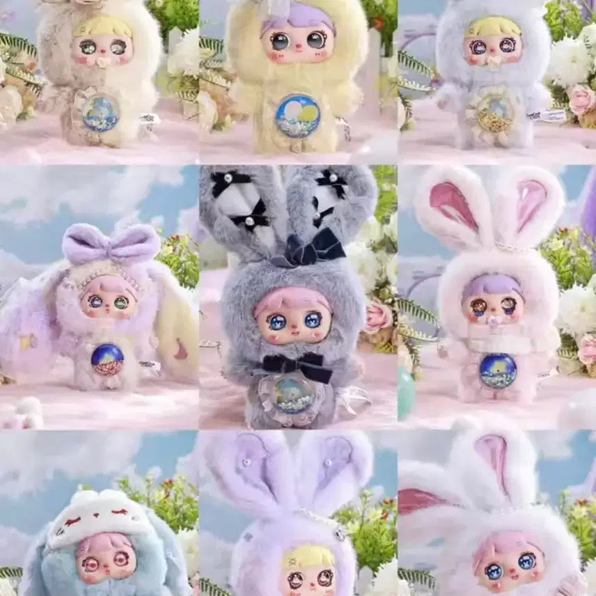 [BUNJANG] Mochichi Water Bear Sugar Heart Bunny 6-Type Full Box (Sealed) + Pink Rabbit / 모치치 물배 슈가 하트 버니 6종 풀박 (미개봉) + 핑크토끼