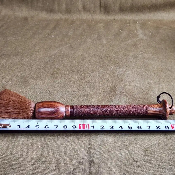 [BUNJANG] Natural Hwalimok Brush with Embossed Dragon and Phoenix Motif / 천연화리목 차판솔 붓,양각 용봉문양