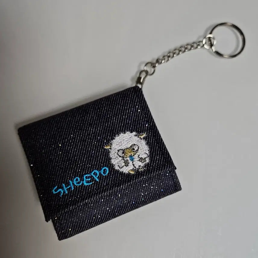 [BUNJANG] Vintage Denim Coin Purse Glitter Wallet / 고전 데님 동전지갑 글리터 지갑 데님지갑 고전문구