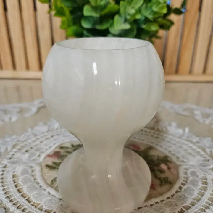 [BUNJANG] Vintage Onyx Marble Candlestick Object / [천연석] 빈티지 오닉스(옥돌) 대리석 촛대 오브제