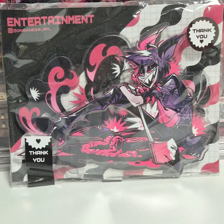 [BUNJANG] Hazbin Hotel Alastor Unsealed Acrylic Stand &amp; Keyring Bundle Set / 판매) 해즈빈호텔 알래스터 비공굿 미개봉 아크링 스탠드&amp;키링