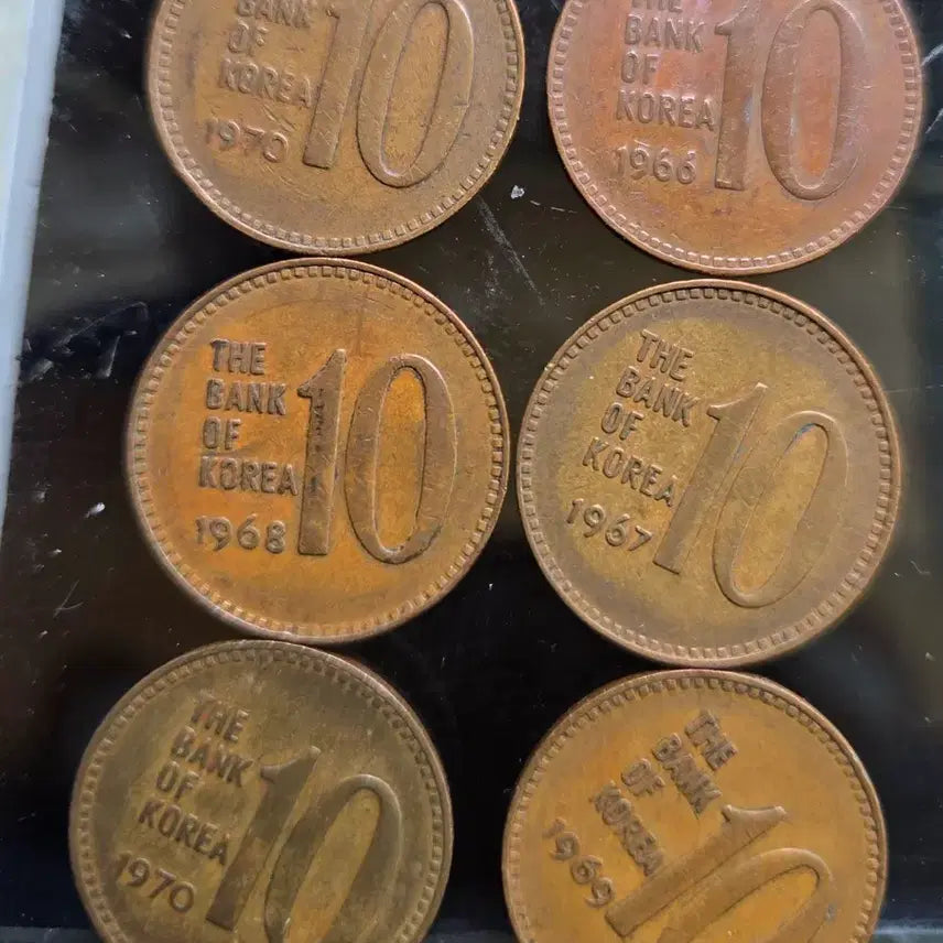 [BUNJANG] 1966-1970 Korean 10 Won Coin Collection / 최초발행10원주화