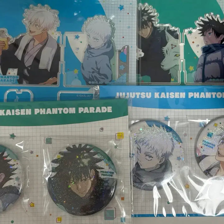 [BUNJANG] Jujutsu Kaisen Phantom Parade Acrylic Badge Set - Gojo &amp; Megumi Bundle / 오늘까지만) 주술회전 팬텀 퍼레이드 아크릴 뱃지 세트 고죠 메구미 일괄