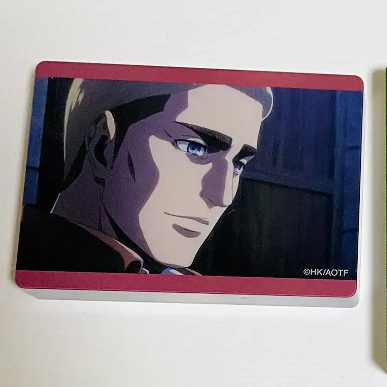 [BUNJANG] Attack on Titan Levi &amp; Erwin Novelty Acrylic Block Stand / 진격의거인 리바이 엘빈 진격거 노블 아트 컬렉션 아크릴 블럭 스탠드