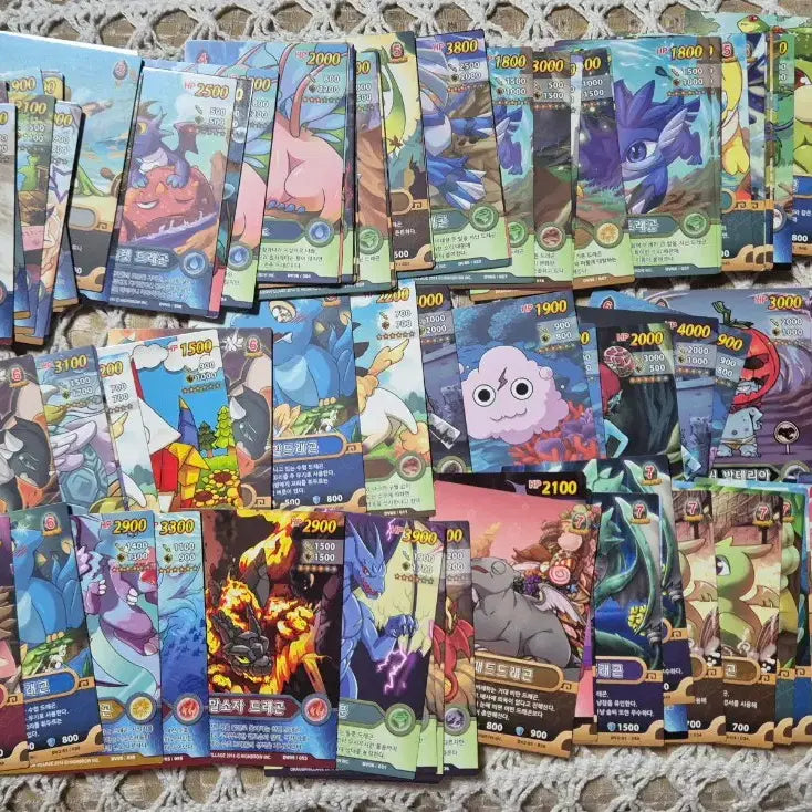 [BUNJANG] Dragon Village Card DV, DV2 Approximately 142 Cards / 드래곤빌리지 카드 DV,DV2 대략 142장