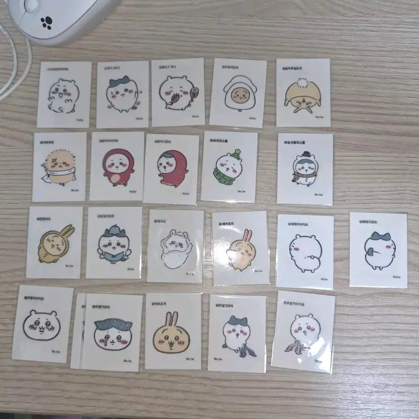 [BUNJANG] Chiikawa Mono Character Retro Seal Sticker 1st Edition / 치이카와 먼작귀 레트로 연도문구 띠부씰 띠부실 1탄