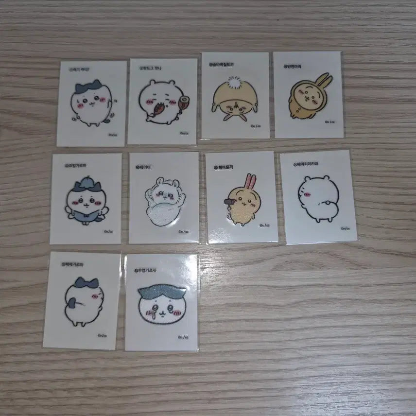 [BUNJANG] Chiikawa Mono Character Retro Seal Sticker 1st Edition / 치이카와 먼작귀 레트로 연도문구 띠부씰 띠부실 1탄
