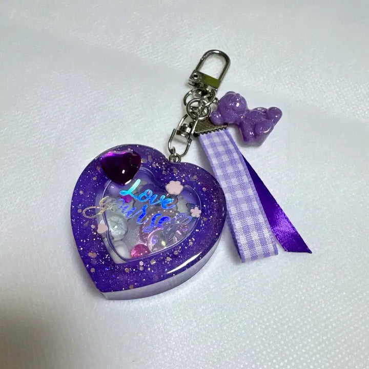 [BUNJANG] BT21 RJ Heart Shaker Keyring Handmade / BT21 RJ 하트쉐이커 키링 핸드메이드