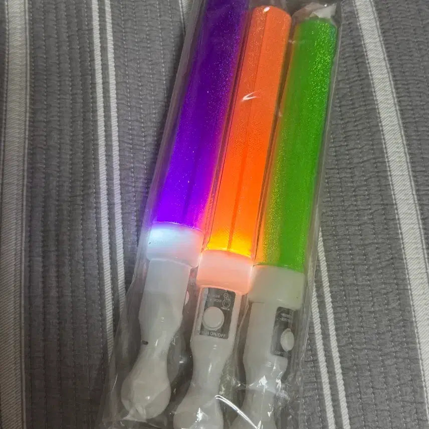[BUNJANG] LED Light Stick Set (Purple, Orange, Green) / LED응원봉 3개(보라/주황/그린)