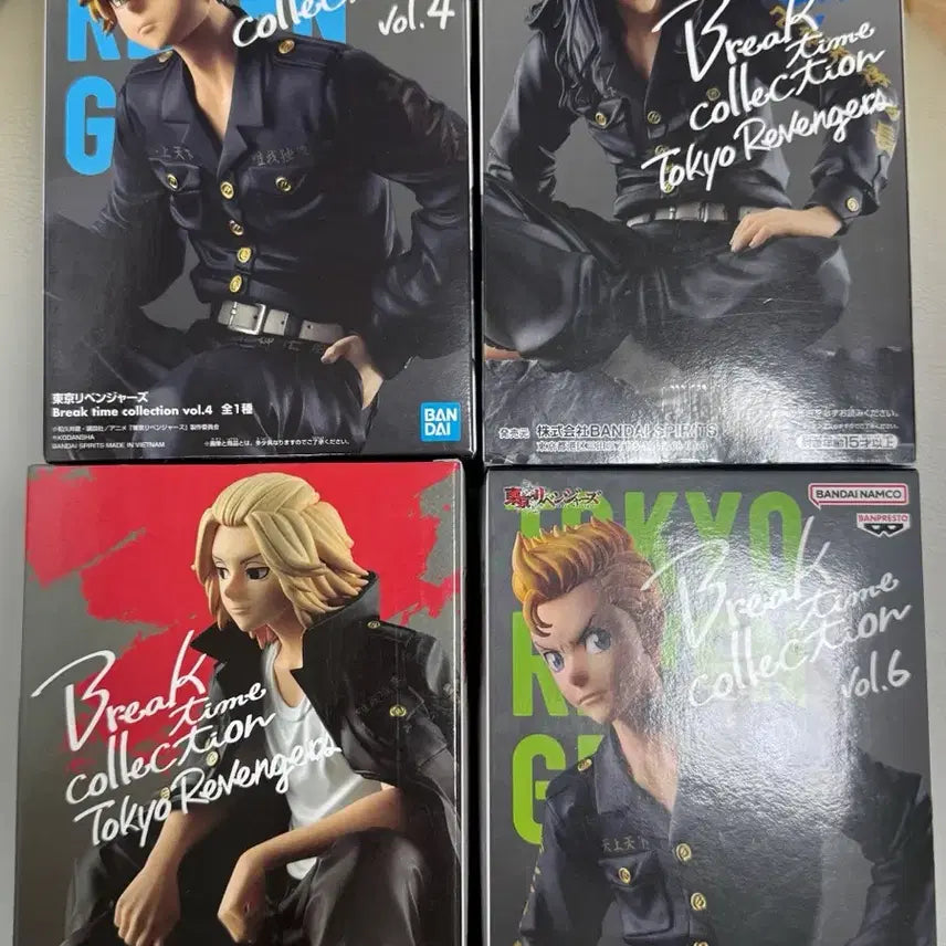 [BUNJANG] Tokyo Revengers Break Time Collection Figures Set of 4 / 도쿄 리벤져스 피규어 브레이크 타임 컬렉션 4종 일괄