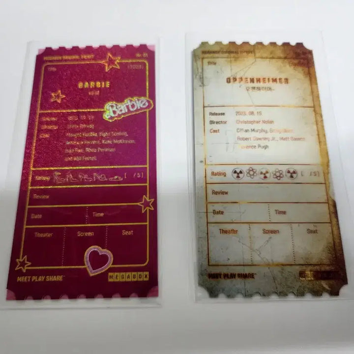 [BUNJANG] Oppenheimer Official Ticket / 바비 오펜하이머 오티 오리지널티켓 판매합니다