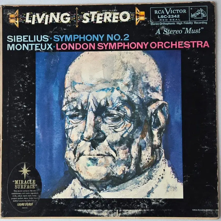 [BUNJANG] Pierre Monteux London Symphony Orchestra Sibelius Symphony No. 2 Shaded Dog LP / 몽퇴-시벨리우스 교향곡 2번 LP (리빙 스테레오 Shade Dog)