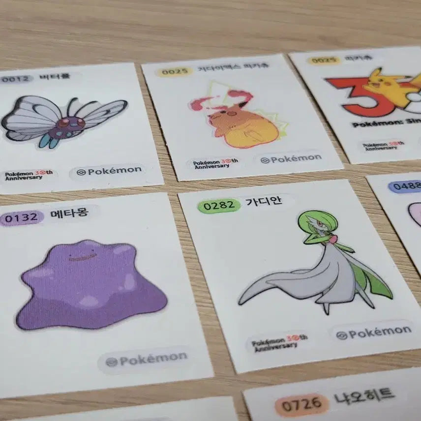 [BUNJANG] Pokemon Sticker Bundle Set (Pikachu, Ditto, Gardevoir, etc.) / 포켓몬 띠부씰 피카츄,메타몽,가디안 외 일괄