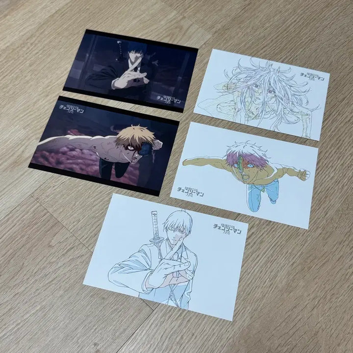 [BUNJANG] Chainsaw Man Hongdae AR Plaza Exhibition Postcard Set (5 Types) / 판매) 체인소맨 홍대 AR프라자 전시회 우편 엽서 5종 일괄