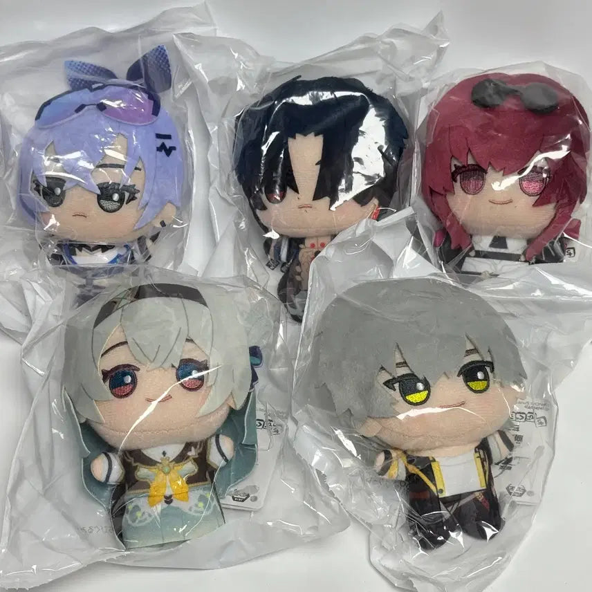 [BUNJANG] Honkai: Star Rail Chibi Plush 5-Piece Full Set (Sealed) / 미개봉, 택포 14.0) 붕괴 스타레일 치비구루미 인형 5종 풀셋