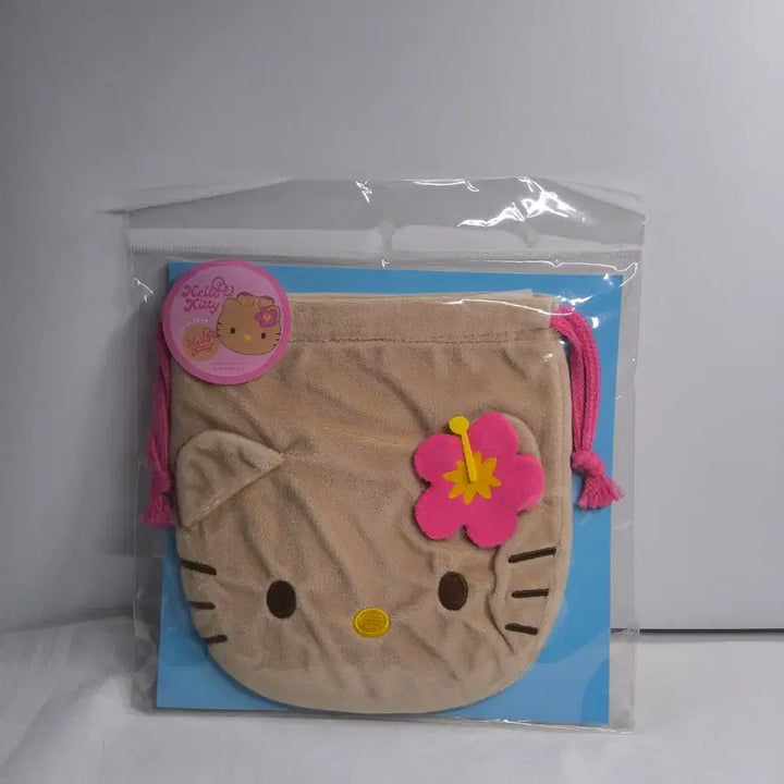 [BUNJANG] Sanrio Hello Kitty Drawstring Pouch (Tanning Ver.) - Sealed / 미개봉, 산리오 태닝 헬로 키티 조이개 파우치