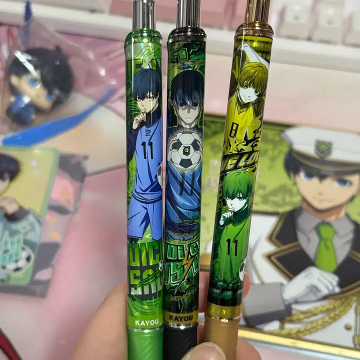 [BUNJANG] Blue Lock Yoichi Isagi Ballpoint Pen, Card, Shikishi, Figure Set / 블루록 이사기 요이치 볼펜 카드 색지 피규어 세트
