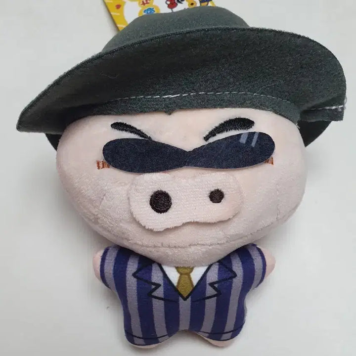 [BUNJANG] Buri Buri Mon Detective Plush Keychain / 부리부리몬 탐정 형사 인형 키링 새상품