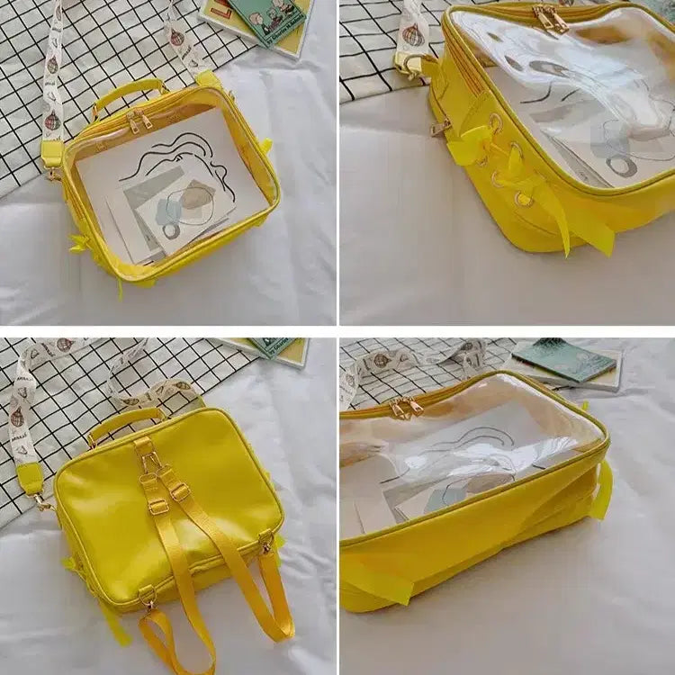 [BUNJANG] Ita Bag Transparent Strap Backpack / 흰색 아이보리색 이타백 인형가방 인형용가방 투명 스트랩 백팩