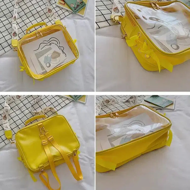 [BUNJANG] Ita Bag Transparent Strap Backpack / 흰색 아이보리색 이타백 인형가방 인형용가방 투명 스트랩 백팩