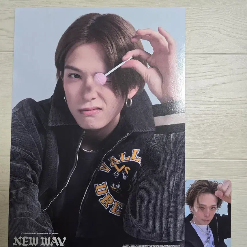 [BUNJANG] TREASURE YG SELECT Poster + Photocard Asahi / 트레저 와이지 셀렉트 포스터+포카 아사히
