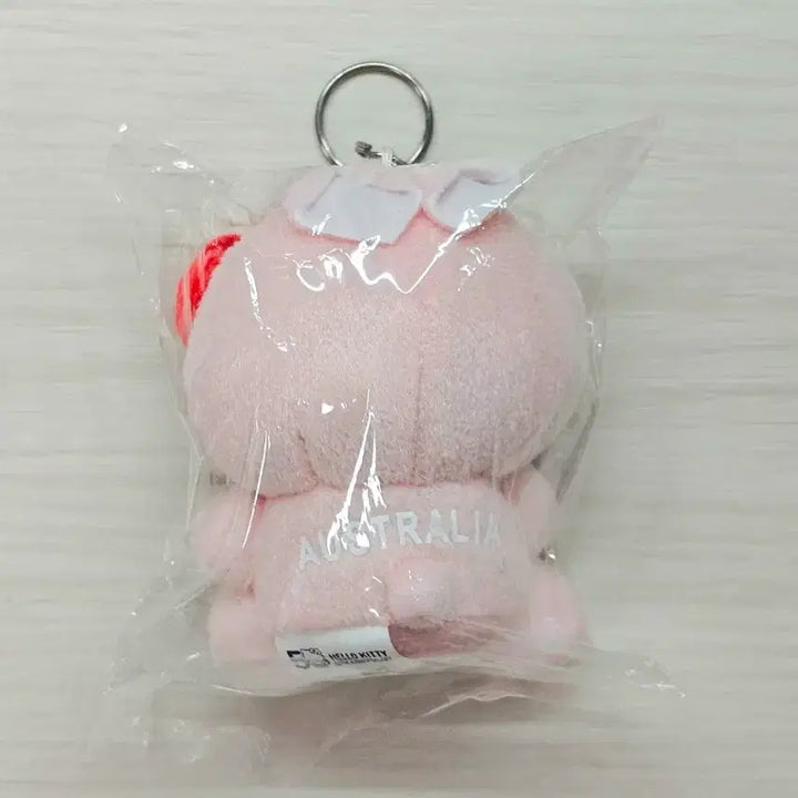 [BUNJANG] Sanrio Hello Kitty 50th Anniversary Australia Exclusive Kangaroo Mascot Keychain / 산리오 헬로키티 50주년 호주 한정 캥거루 키티 인형 마스코트 키링
