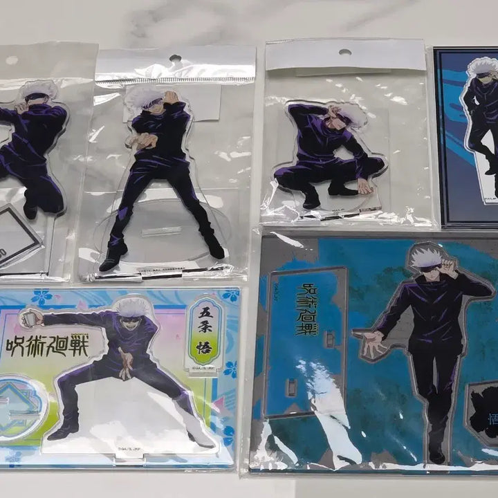 [BUNJANG] Jujutsu Kaisen Satoru Gojo Tsutaya Acrylic Stand Bundle (6 pcs) / 주술회전 고죠 사토루 츠타야 아크릴 등 6개 일괄 미사용