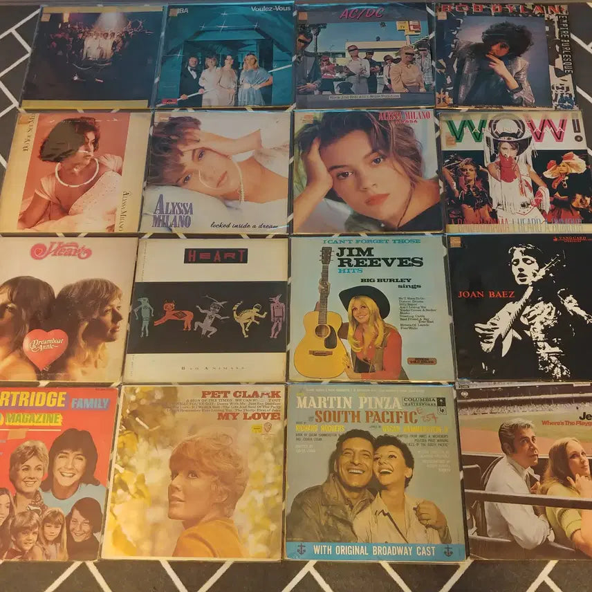 [BUNJANG] ABBA, AC/DC, Bob Dylan, Alyssa Milano, Bananarama, Heart, Jim Reeves, Joan Baez, The Partridge Family, Petula Clark, Original Broadway Cast, Jerry Vale - 16 LP Vinyl Records / 팝 LP레코드판 16장-4 판매합니다.