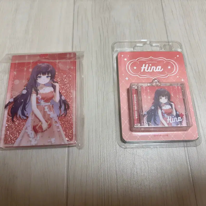 [BUNJANG] Stellive AGF2024 Acrylic Glitter Stand &amp; CD Case Keyring Hinah Set / 스텔라이브 AGF2024 아크릴 글리터 스탠드, CD케이스 키링 히나