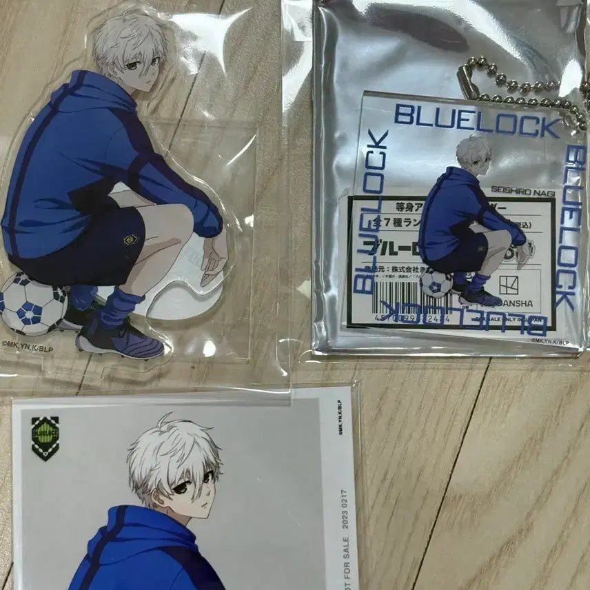 [BUNJANG] Blue Lock Nagi Seishiro Character Acrylic Stand + Keyring + Card Bundle Set / (일괄) 블루록 나기 세이시로 캬라도리 아크릴스탠드+키링+카드
