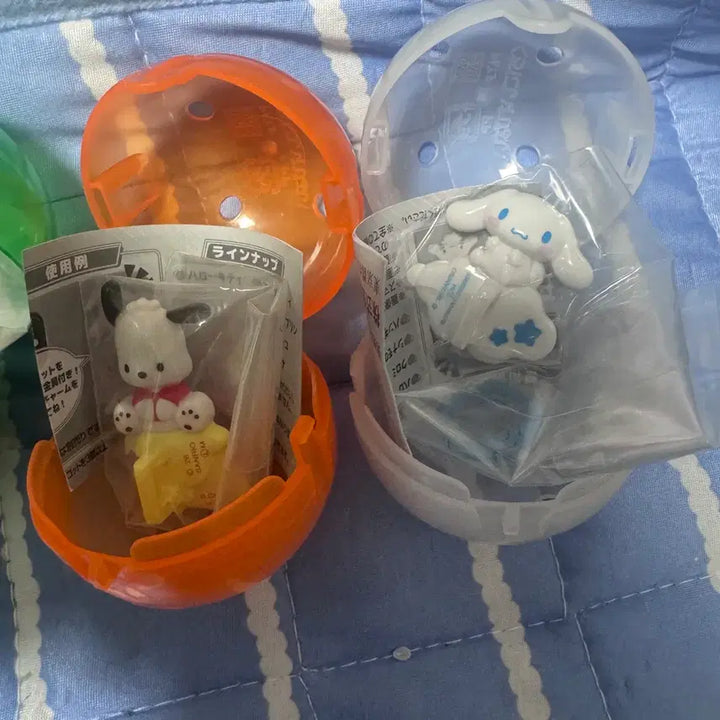 [BUNJANG] Sanrio Character Keychain Hanger Gacha Set / 산리오 키링 행거 고리 가챠 포차코,시나모롤, 우사히나 일괄